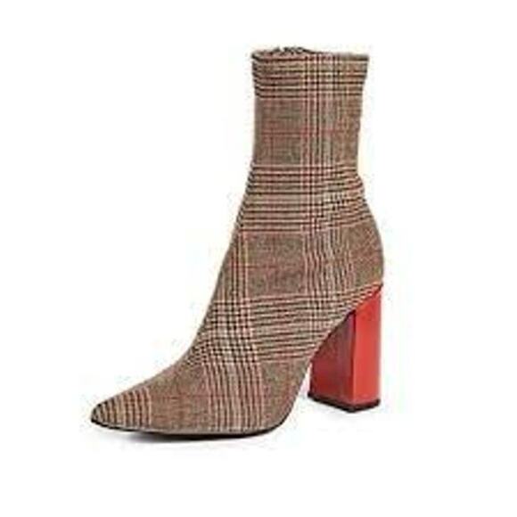 Jeffrey Campbell Shoes - Jeffrey Campbell Siren Brown Red Plaid Boot 10